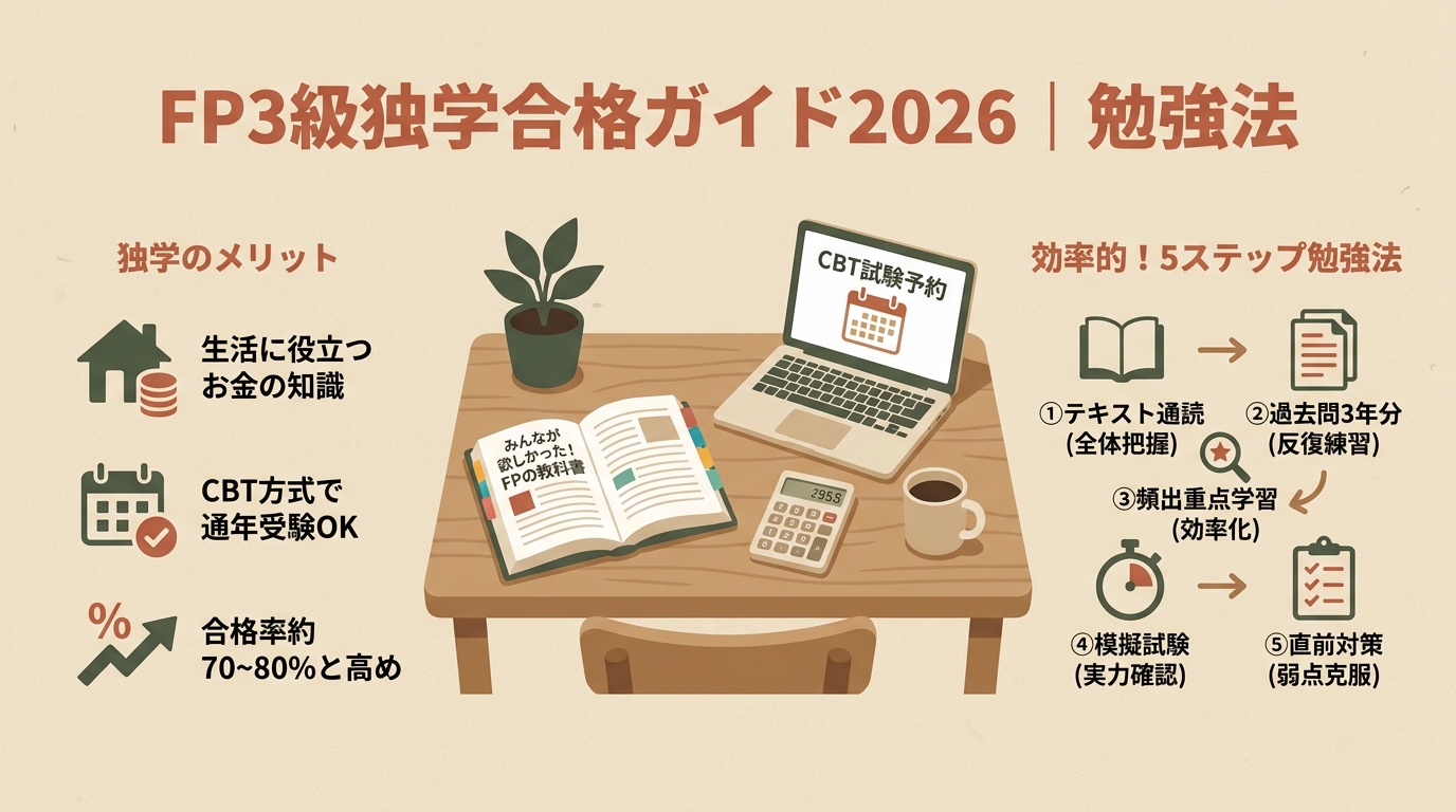FP3級独学合格ガイド2026｜勉強法